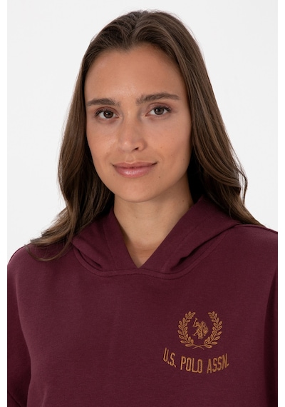 U.S. Polo Assn. Kadın Bordo Kapüşonlu Sweatshirt 50307796-VR177