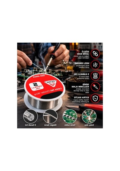 5 Kanallı Lehim Teli, Elektronik Devre Kartı Tamiri İçin, Hobi Ve Atölye Kullanımı, Tekli Ürün