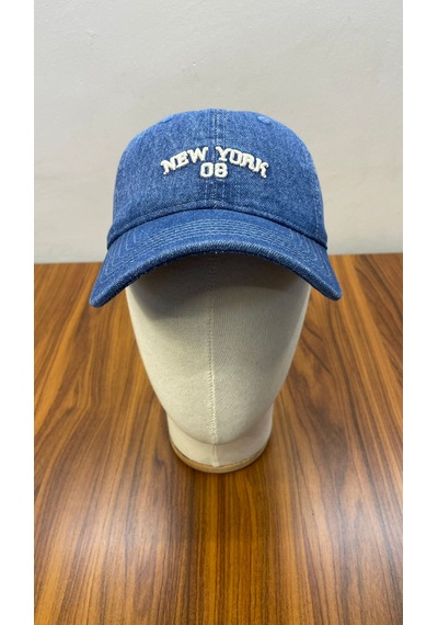 Denim Jean Kot Kumaş Vintage Yıkamalı Unisex Cap Şapka Kot Mavisi
