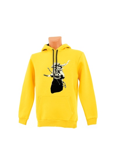 Hasır Şapkalı Savaşçı Baskılı Sweatshirt