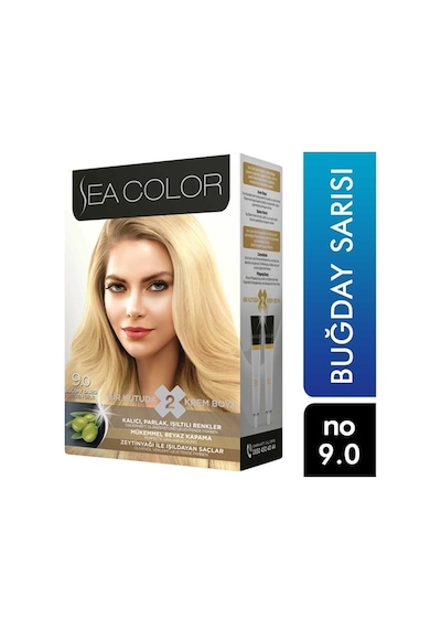 Sea Color Sarı Saç Boyası 9/0 Buğday Sarısı 8698753382058 (496338047)