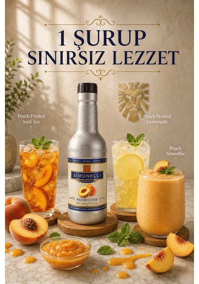 Simonelli Şeftali Frozen Meyve Püresi 1 KG