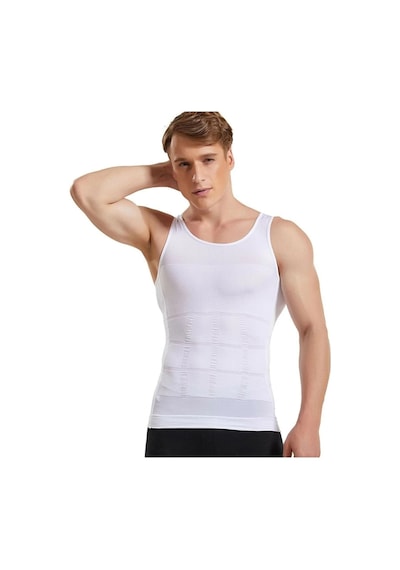 Fitformgiyim Corset Beyaz Erkek Atlet Korse Atlet Bel Göğüs Göbek Jinekomast Toparlayıcı Dik Duruş Beyaz