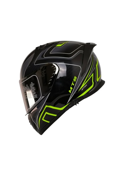 Motoanl Ece 22.r06 Sertifikalı Double Vizör Full Face Kask Arrow Siyah Sarı