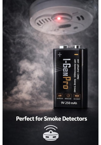 Batteries Pro 6hr61 9v 250 Mah Şarj Edilebilir 9 Volt Pil Ni-mh Şarjlı Pil 2'li Paket