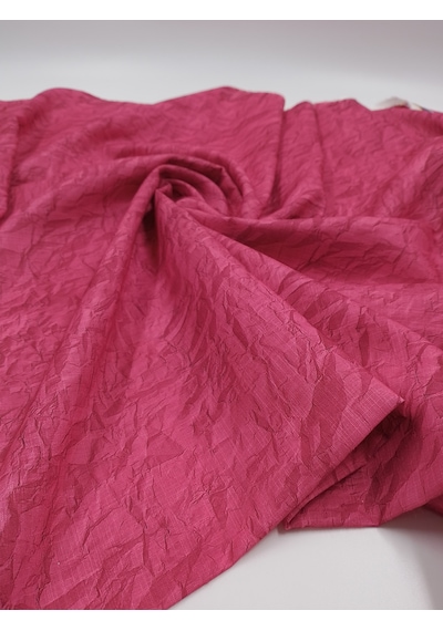 Desenli Bambu Keten Kumaş Pembe