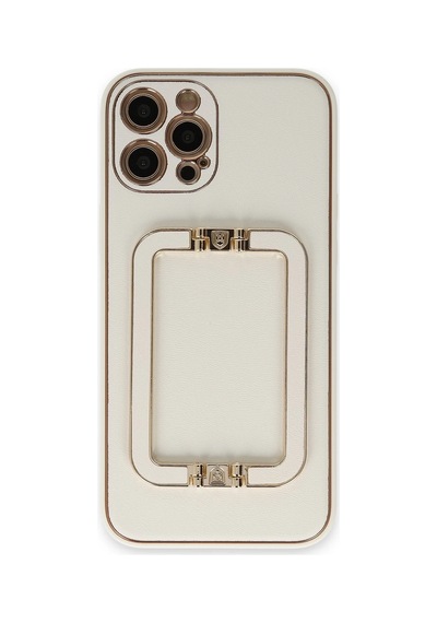 Newface - 22 - iPhone Uyumlu 12 Pro Max Kılıf Coco Elit Kapak - Csmo-tex - - Beyaz
