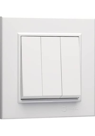 Makel Karea Üçlü Anahtar 1+3 Beyaz Modül+Kapak+Çerçeve