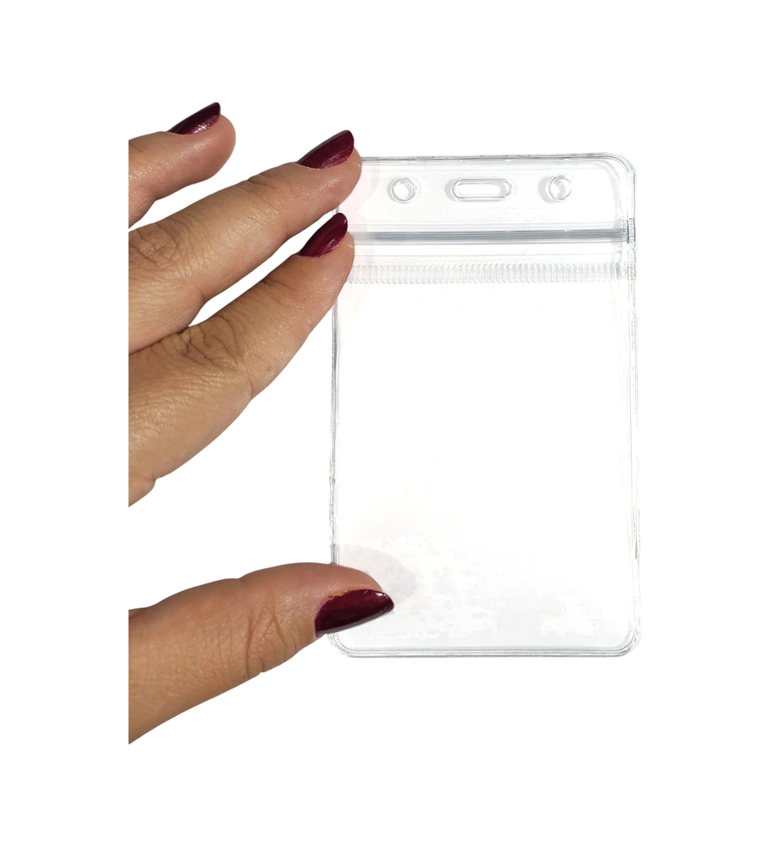 Pvc Yaka Kartlığı Yaka Kartı Kılıfı Kart Koruyucu 7x11 Cm - 5 Adet