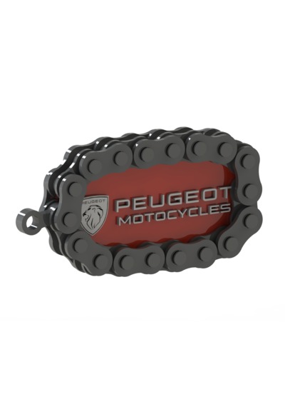 Peugeot Zincir Detaylı Anahtarlık Kırmızı
