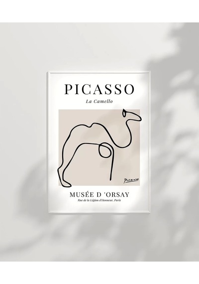 Çerçevesiz Poster Picasso Tarzı Deve Tablosu