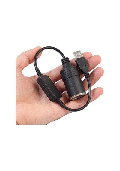 Sones Araç Dönüştürücü Adaptör Kablolu Denetleyici Usb Çakmak Soketi 5 V İla 12 V Güç Adaptörü Kablosu Siyah