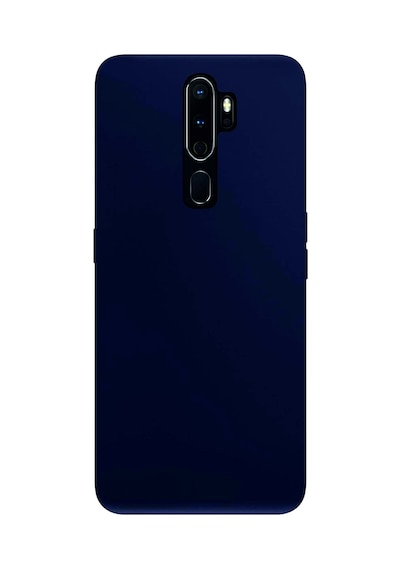 Oppo A9 2020 Kılıf Kamera Korumalı Silikon Rubber Arka Kapak Lacivert