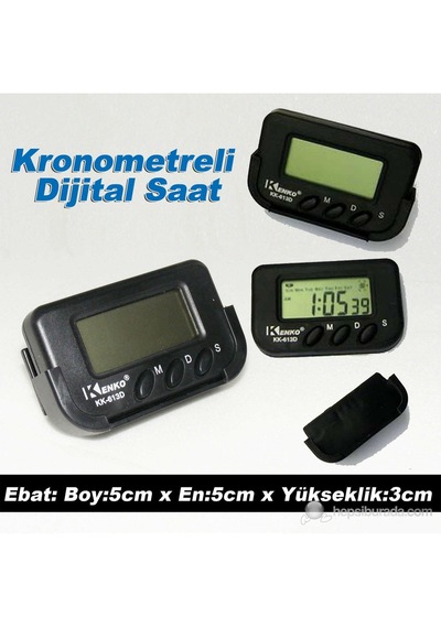 2 Adet-kenko Öğrenci Saati - Kronometreli Ders Çalışma Saati - Dijital Masa Saati Kronometre