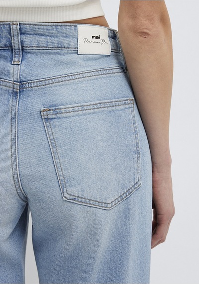 Mavi - Leila Premium Blue Gölgeli Açık Mavi Jean Pantolon 1010600-a1573