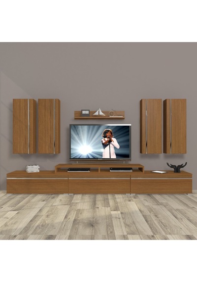 Decoraktiv Ekoflex 8d Mdf Tv Ünitesi Tv Sehpası Ceviz