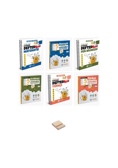 5. Sınıf Matematik Fen Türkçe Alıştıran Defter Ve Etkinlikli Soru Bankası 6lı Set