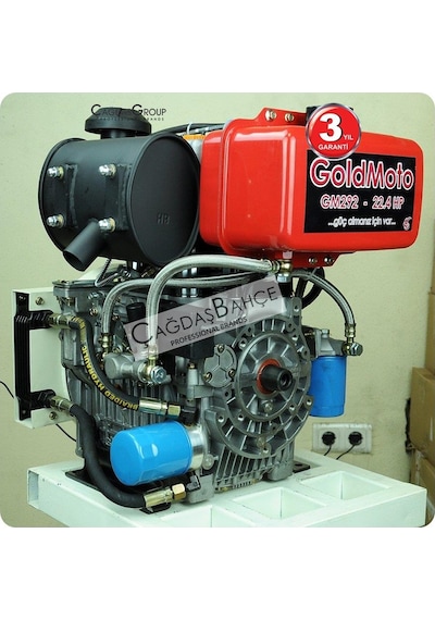 Goldmoto Gm292F-G2 Dizel Motor 22.4 Hp Marşlı Konik Kısa Krank