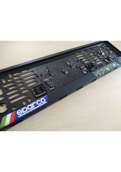 Plakalık Plastik Sparco, Monster 2adet Renkli Yazı Plaka Altlığı