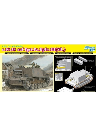 1/35 S.ıg.33 Auf Fgst.pz.kpfw.ııı Sfl. Zırhlı Topçu Bataryası Maketi, Dragon 6713