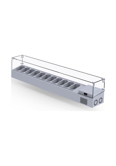 Iceinox Set Üstü Saladbar Cam Kapak Gn 1/4-150: 11 Adet