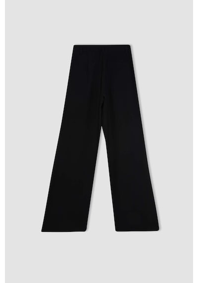 Defacto Wide Leg Cepli Pensli Basıc Klasik Dokuma Palazzo Pantolon C6375AX24HS Siyah