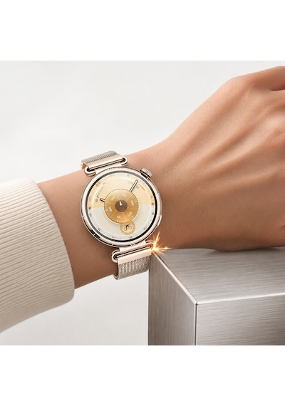 Huawei Watch Gt6 41mm Uyumlu Kolay Takılabilir Takma Aparatlı Temperli Cam Ekran Koruyucu