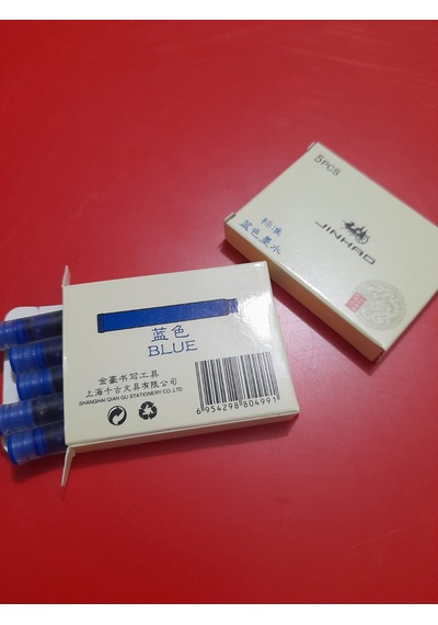Jinhao Dolma Kalem Kartuşu Blue-mavi 5li Paket