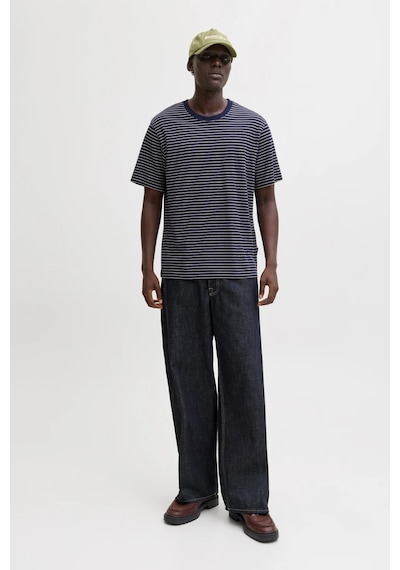 Jack & Jones Erkek T Shirt 12288015 Lacivert-beyaz Lacivert - Beyaz