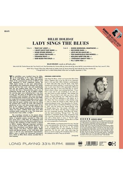Billie Holiday - Lady Sings The Blues - Plak + Cd