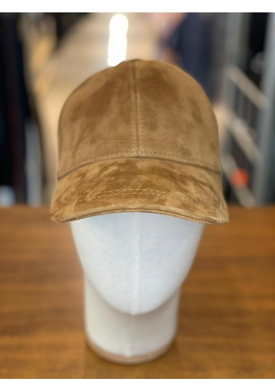 Hamze %100 Süet Deri Cap Şapka Camel