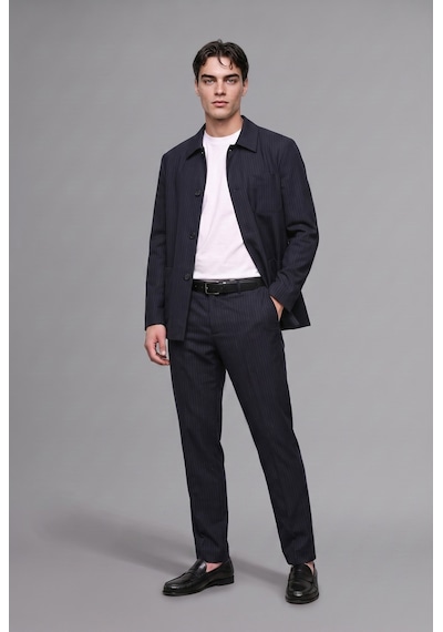 Defacto Regular Fit Polo Yaka Pamuk Astarlı Blazer Ceket G7970ax25wnnv86 Lacivert-nv86