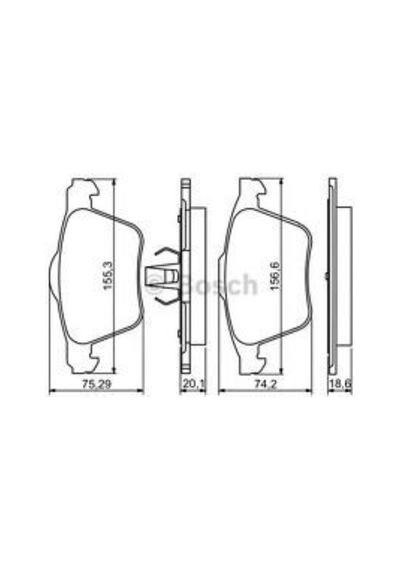 BOSCH 986494245 Ön Balata Mondeo IV 2.5 07 - Smax 2.0-2.2 TDCI 07- Galaxy 2.2 TDCI 08- 2.0 Sctı 10-