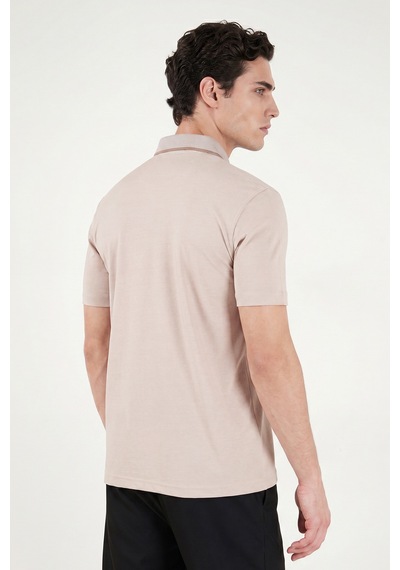 Buratti Pamuklu Regular Fit Göğüs Cepli Düğmeli Polo T Shirt Erkek Polo T Shirt 4565001 Bej