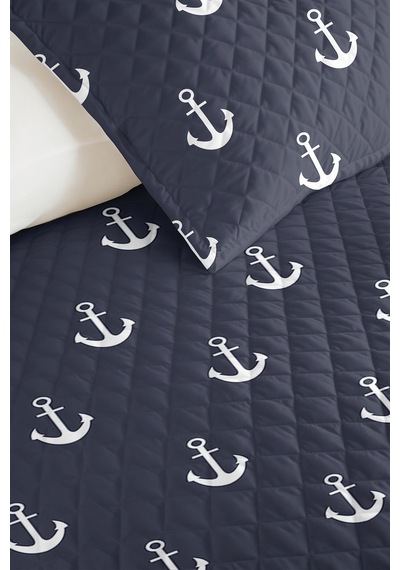 Lacivert Çapa Marine Genç Odası Tek Kişilik Pike Takımı-minimal 160x220 Cm Kapitone Yatak Örtüsü Günbatımı Pamuk Esintisi Lacivert Çapa Marine Genç Odası Tek Kişilik Pike Takımı-minimal 160x220 Cm Kapitone Yatak Örtüsü Günbatımı Pamuk Esintisi