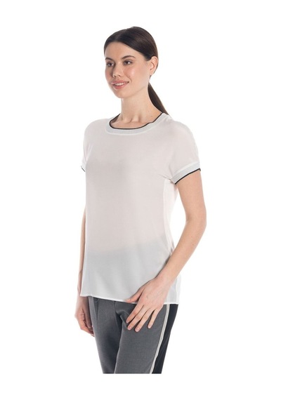 Bulalgiy Kadın Beyaz Casual İpek Bluz - Bga635147 Beyaz