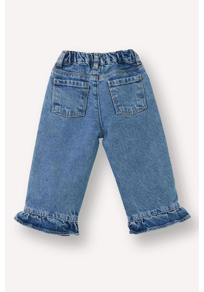 Defacto Wıde Leg Geniş Paça Pamuklu Pantolon Kız Bebek G8468a526spnm28 Mavi-nm28
