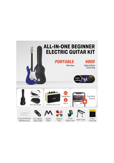 Donner Dst-100l St Elektro Gitar Sapphire Blue