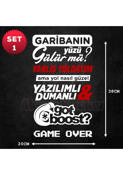 Arka Cam Sticker Seti Oto Sticker Araba Sticker Arka Cam Yazısı