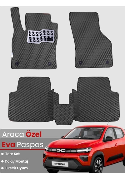 Dacia Spring Elektrikli 2021-2025 Uyumlu Eva Paspas Tam Set Araca Özel,su Geçirmez,kolay Montaj 818