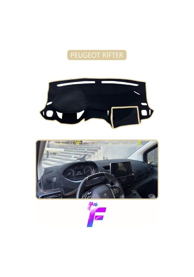 Peugeot Rifter Uyumlu Torpido Örtüsü Yansıma Önleyici Tam Koruma Kolay Ve Hızlı Montaj J19 Torpido Halısı