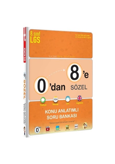 0’dan 8’ Sözel Konu Anlatımlı Soru Bankası Tonguç Akademi Yayınla