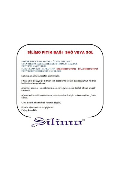 Sol Taraf Kasık Fıtığı Korsesi Kemeri Kuşağı