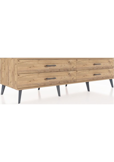 Kronos Tv Ünitesi 4 Çekmeceli 176x59x51 Çam-çam/çam Atlas Çam/atlas Çam