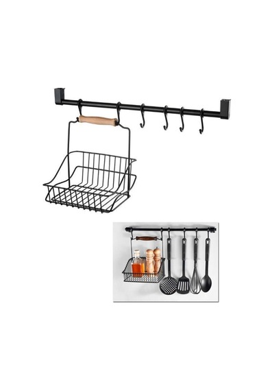 Home Ferforje Metal Retro Askılı Sepet Düzenleyici Sepet - Metal - Çok Renkli Diğer