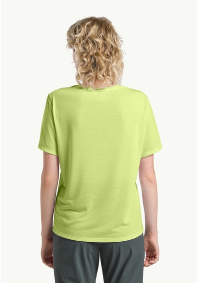 Jack Wolfskin Jack Wolfskın Vonnan S S T W Kadın Cool Matcha T-shırt A63951-e0162 Yeşil