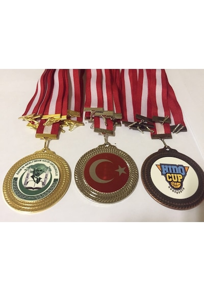 Madalya 1 Adet Altın Gümüş Bronz Renk Altın