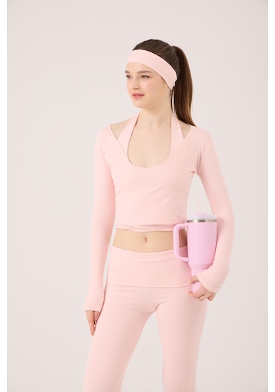 Holly Lolly Bağlamalı Crop Kesim Ellen Bolero Pembe
