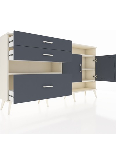 Arges Konsol 4 Raflı 3 Çekmeceli 2 Kapaklı 176x30x99 Aytaşı-antra Aytaşı-antrasit Arges Konsol 4 Raflı 3 Çekmeceli 2 Kapaklı 176x30x99 Aytaşı-antra Aytaşı-antrasit