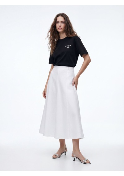 LTB Basic Minimal Yazı Siyah T-shırt